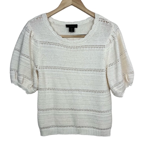 House of Harlow 1960 Knit Short Sleeve Blouse - Picture 1 of 11